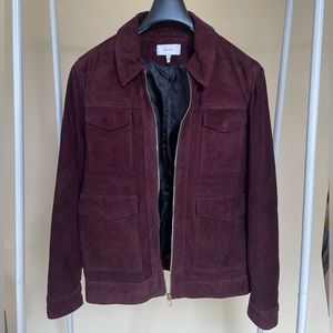 REISS, M, 100% Goat leather zip-up jacket